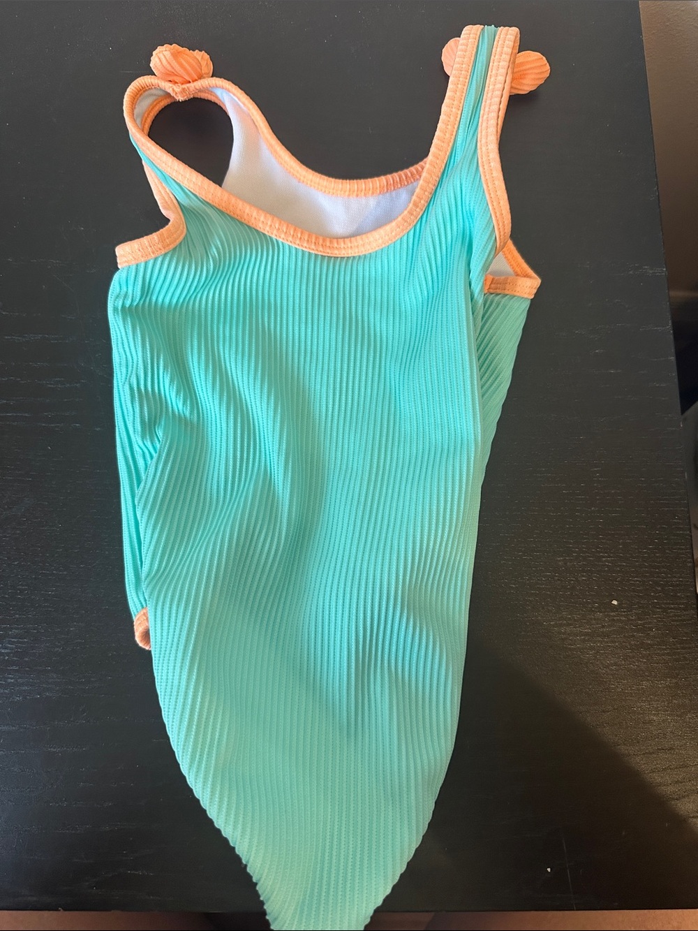 Cat & Jack One-Piece Swimsuit with Peach Trim - Picture 3 of 5